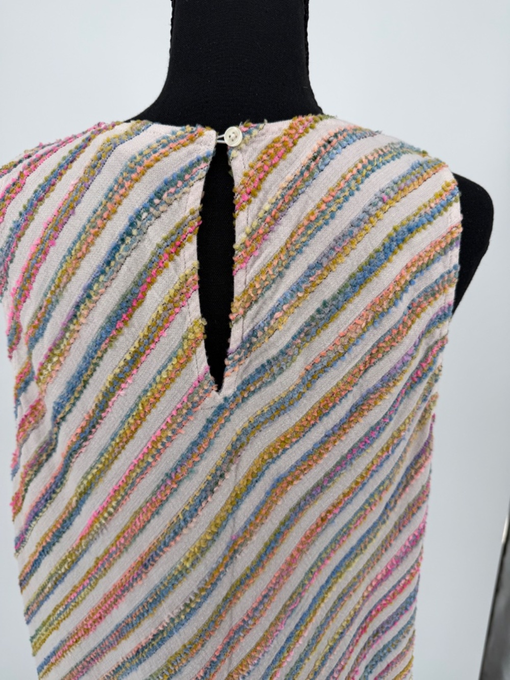 Lou & Grey Textured‎ Multi-Color Slub Stripe Shift Dress L - Picture 10 of 11
